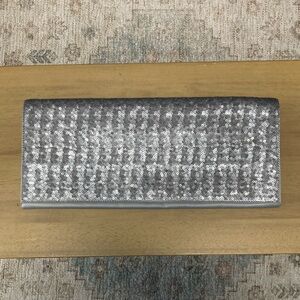 Silver Sequin Clutch